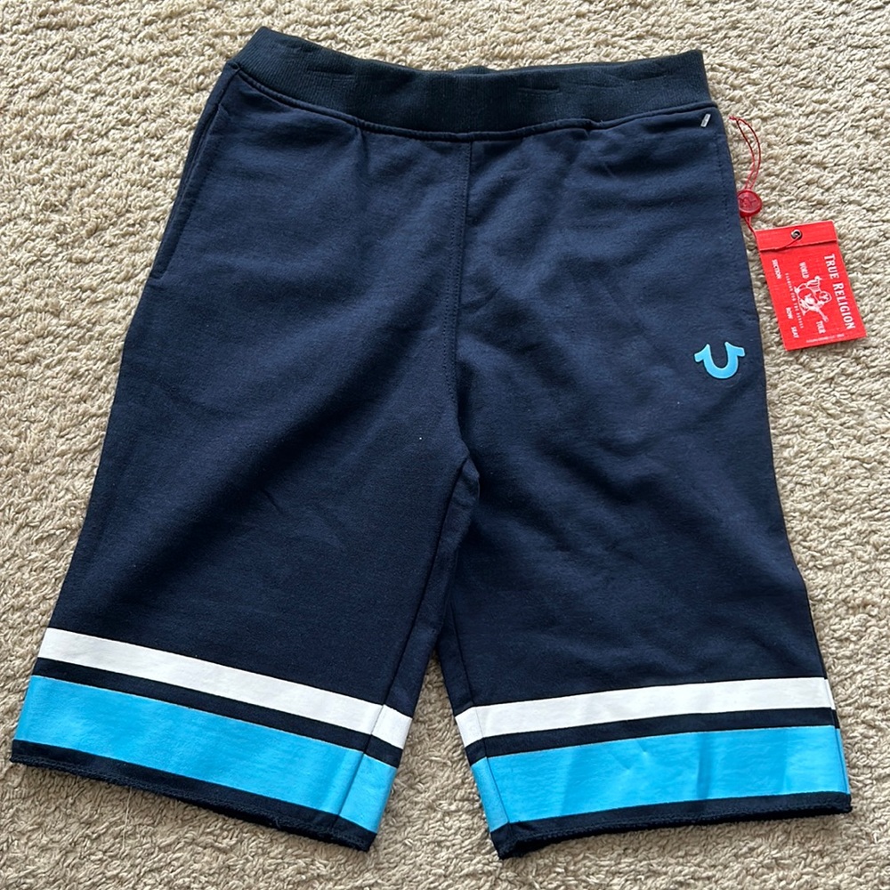 True Religion Fleece lined Shorts Boys L NWT